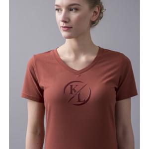Brown Mahogany Kingsland Olania v-neck t-shirt